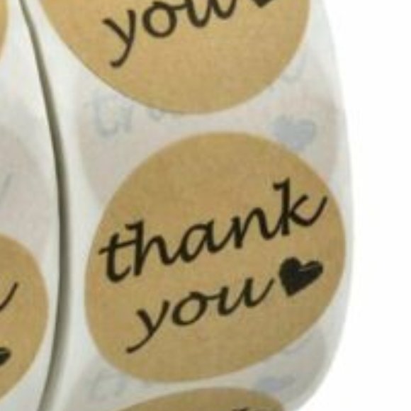 500 ROUND Thank You Stickers PRICE IS FIRM - Picture 2 of 2